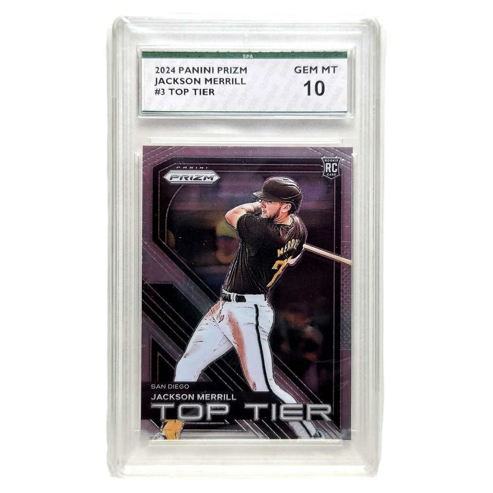 Jackson Merrill 2024 Panini Prizm Top Tier RC #3 SPA 10 Gem Mt Rookie Card